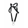 MOB Eroticwear Harnais Cross Cockring Dngeon Noir